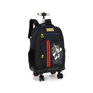 Mochila com Rodas Juvenil Sonic Preto Escolar 360° | Oficial